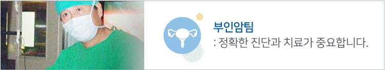 부인암팀 : 최고수준의 의료진 전문적연구, 치료